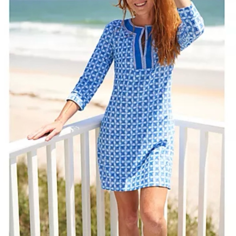 Cabana Life NWT Windermere Embroidered Tunic Dress
